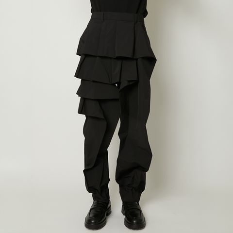 RUFFLE PANTS  / ラッフルパンツ (ブラック) TA25SS-PT031 TAAKK