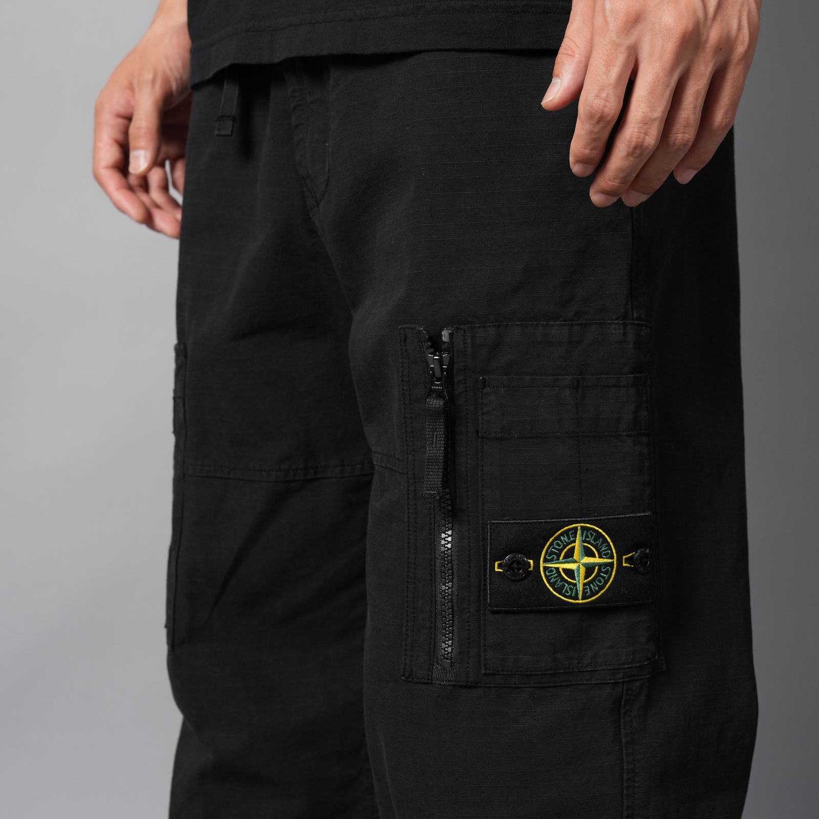 3100015 ORGANIC COTTON RIPSTOP / コットンリップストップ カーゴパンツ  (ブラック)