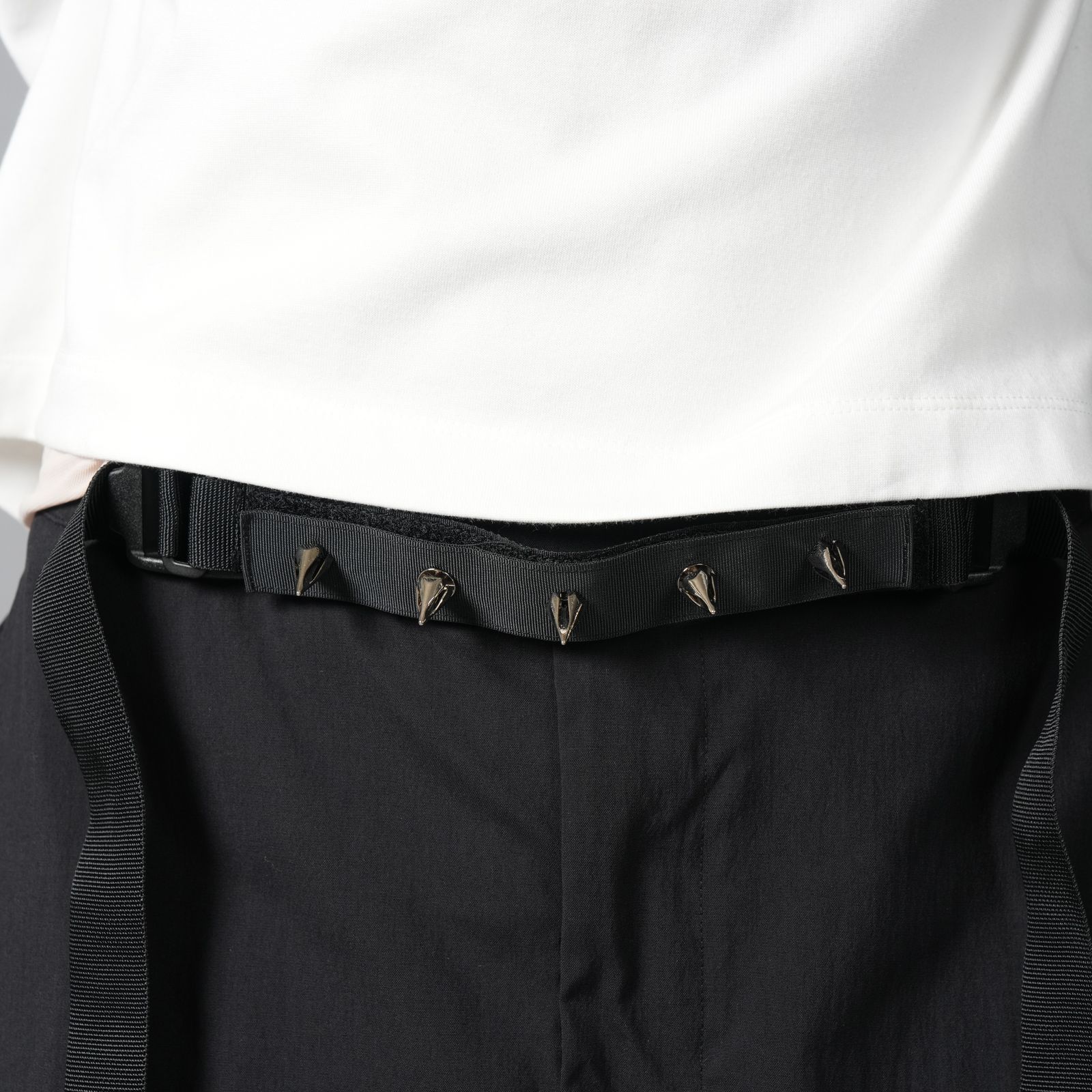 SP62-M / NYLON STRETCH WEB BELT SHORT PANT / ショートパンツ [ウルトラワイドフィット][ストレッチ入り] (ブラック)