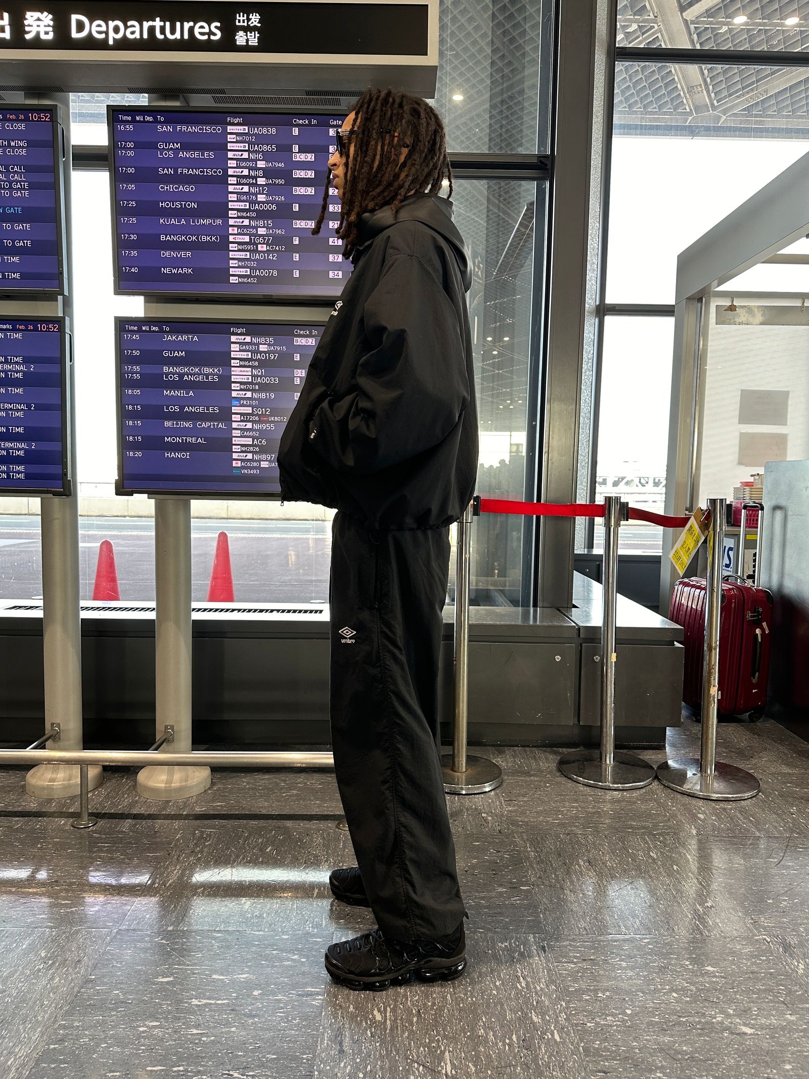 【ラスト1点】【限定】BASICKS X UMBRO NYLON TRACK JACKET & NYLON TRACK TROUSER / ナイロントラックジャケット / ナイロントラックパンツ / セットアップ (ブラック)
