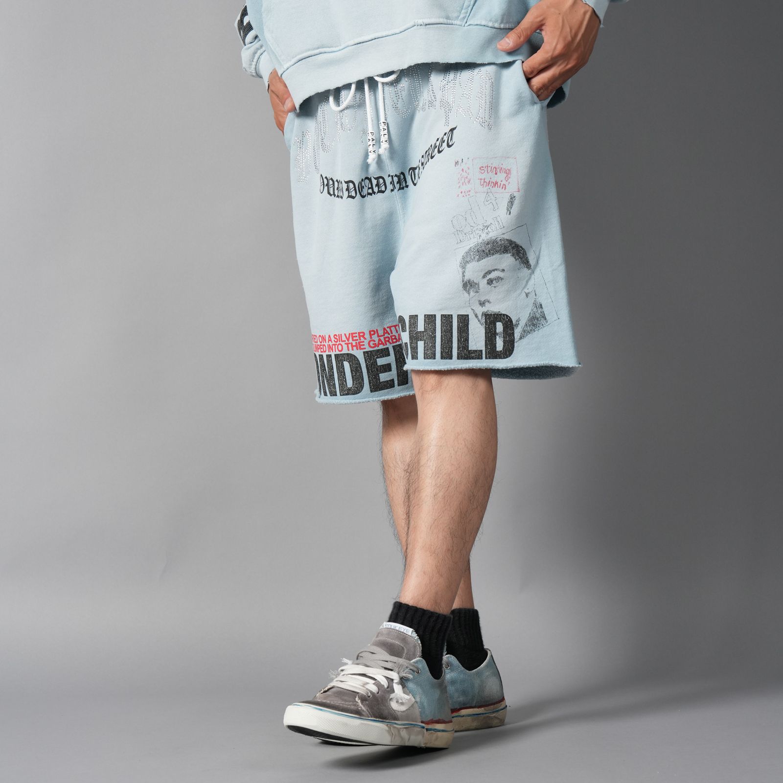 BOBBY DRISCOLL SWEAT SHORT / スウェットショーツ (ブルー)