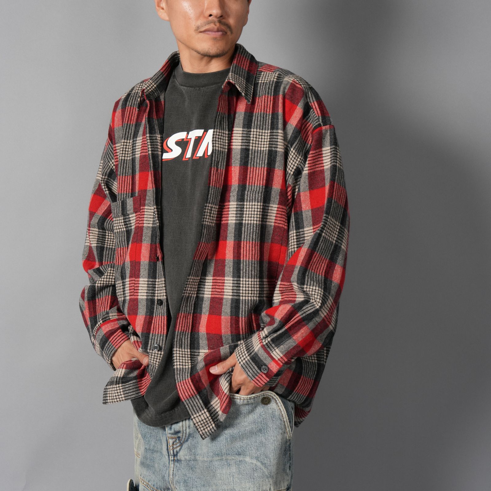 Classic Wool Shirt / クラシックウールシャツ (レッド)