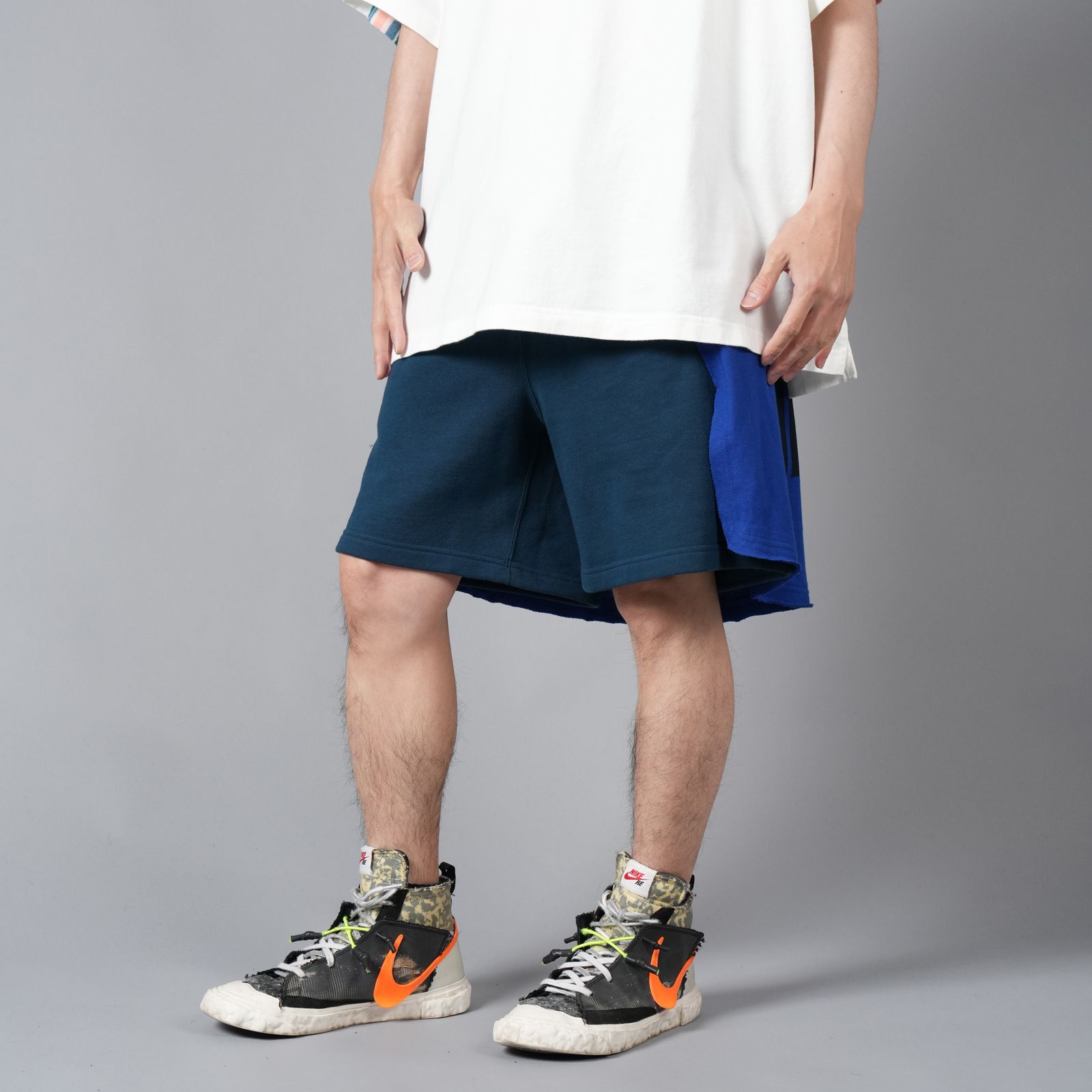 【ラスト1点】 BARS SWEAT SHORTS / セブンバー スウェットショーツ (ペトロル)