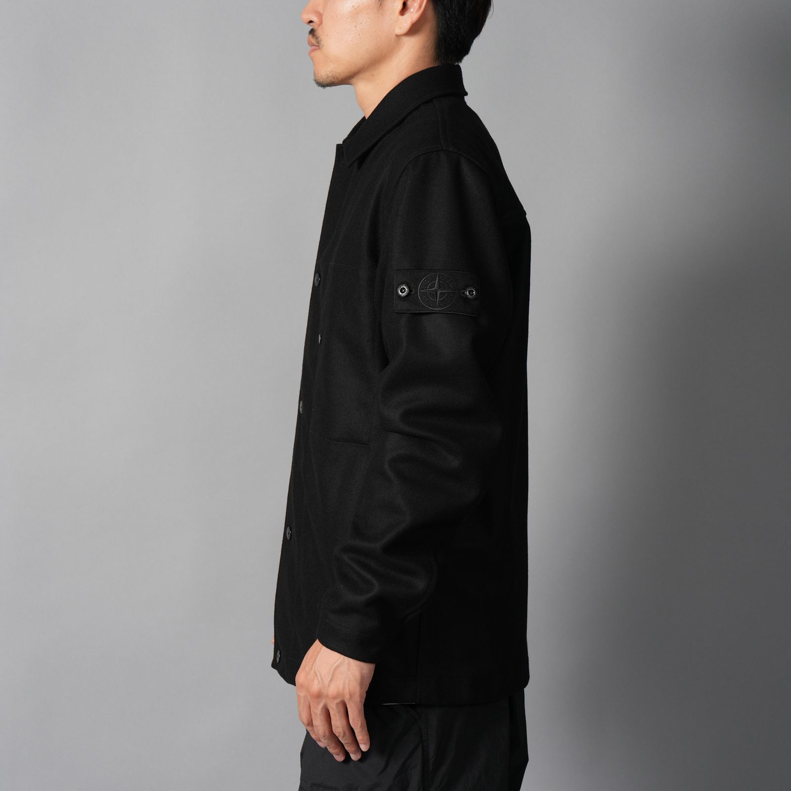 200020 / OVER SHIRT_S.I. GHOST / オーバーシャツ (ブラック)