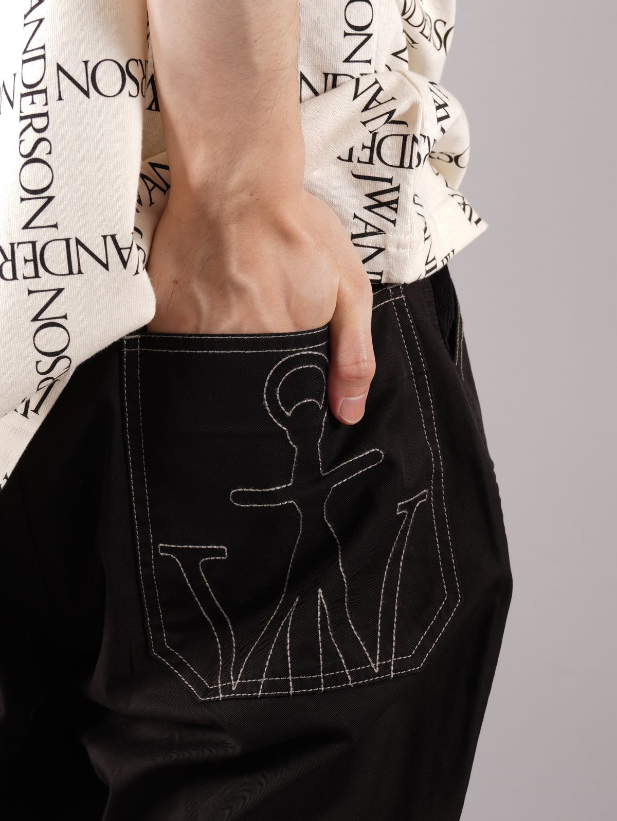 JW ANDERSON - ラスト1点 / CROPPED PATCHWORK FATIGUE TROUSERS