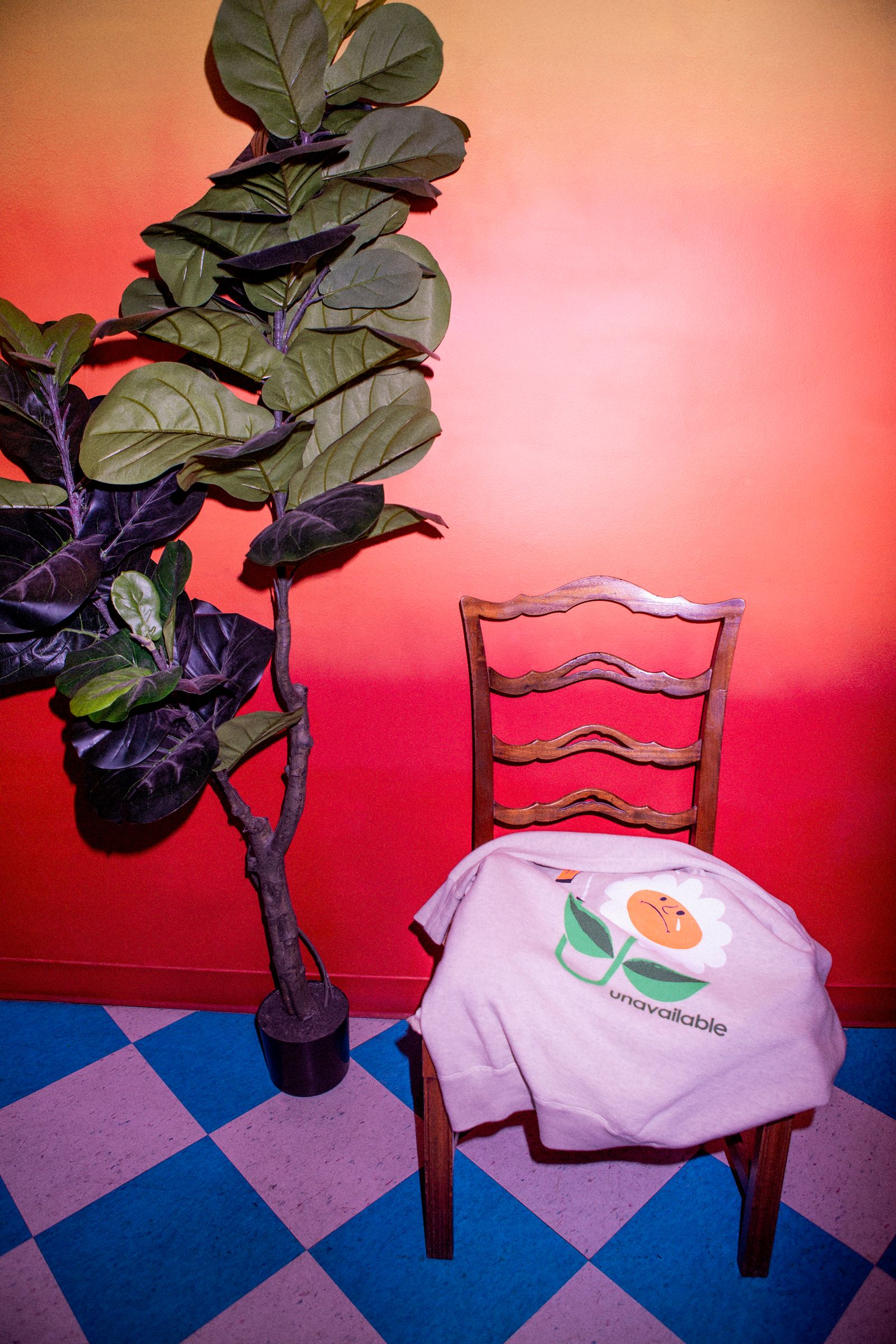 EU-A21-0000-005 / CREW SWEATSH FLOWER / クルー スウェットシャツ フラワー   (グレー)