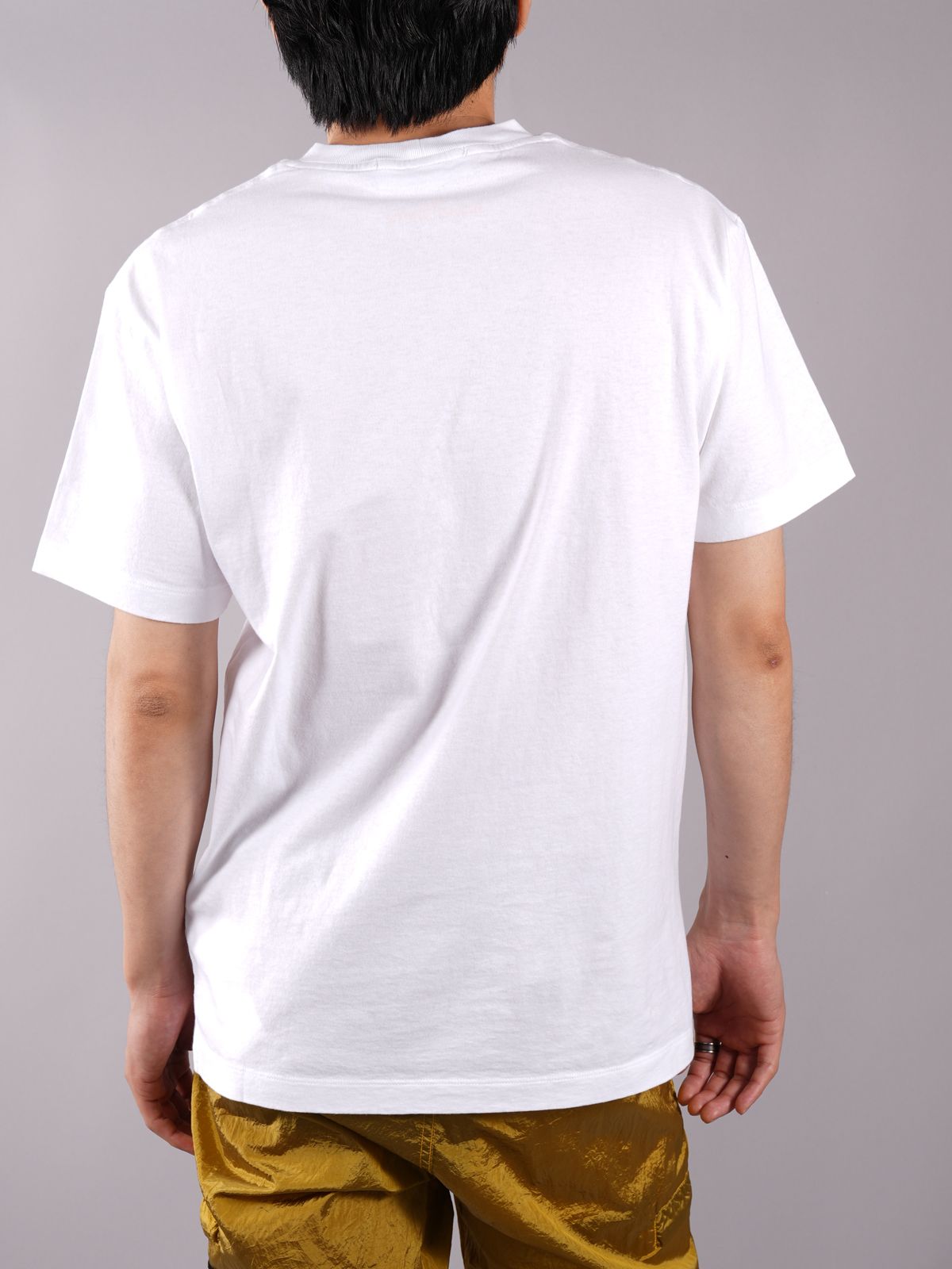COTTON JERSEY 30/1 'INK ONE’ PRINT_ GARMENT DYED / プリント Tシャツ (コットンジャージー) / ホワイト / ガーメントダイ