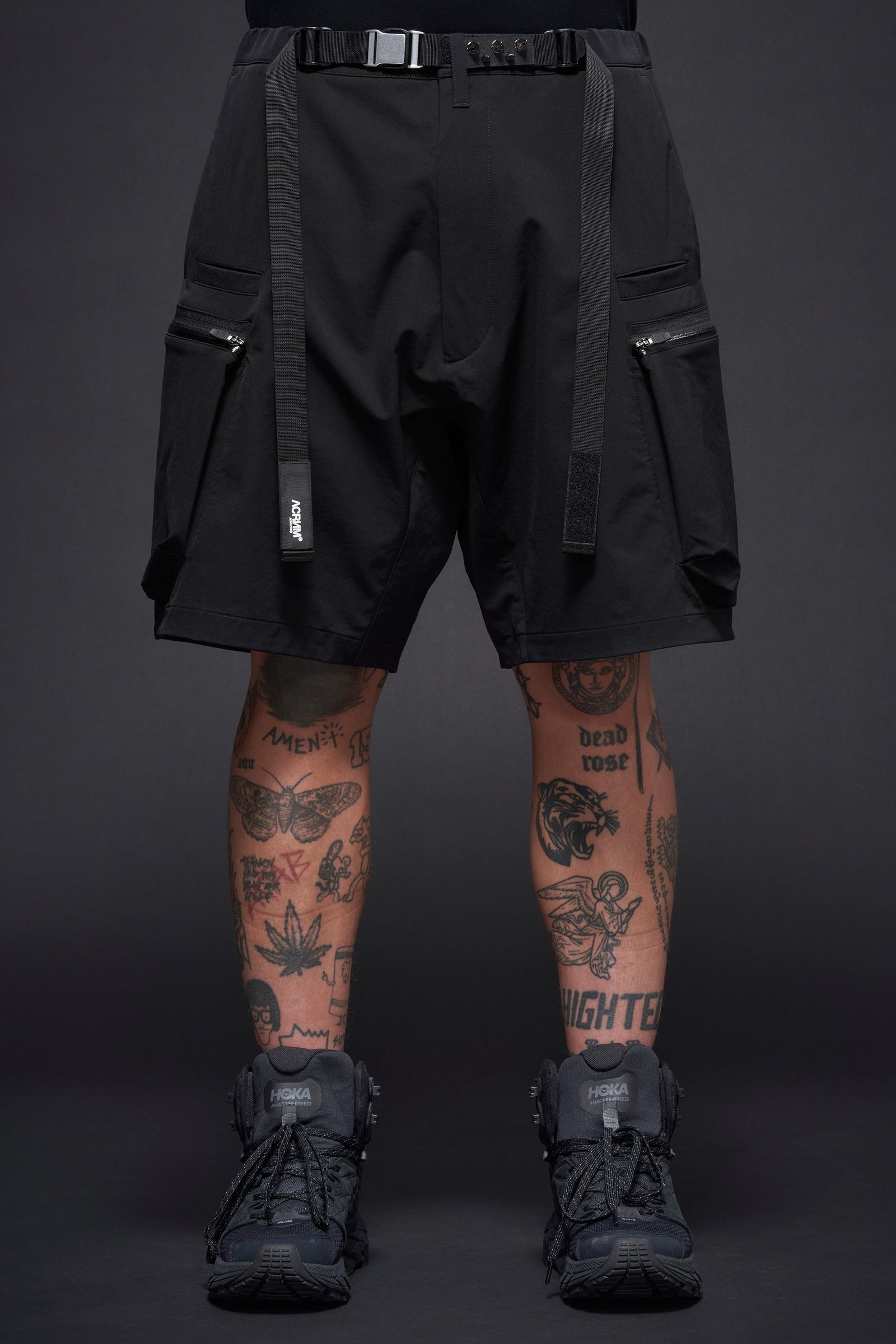 ACRONYM - 【ラスト1点】SP57-DS / schoeller® Dryskin™ Cargo Short Pant /  カーゴショートパンツ / パンツ [Wide Fit] (ブラック) | Confidence