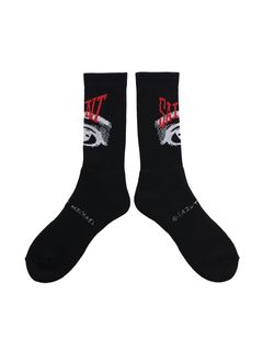 SM-S22-0000-101 / SOCKS / EYE / ORANGE / ソックス アイ   (ブラック)