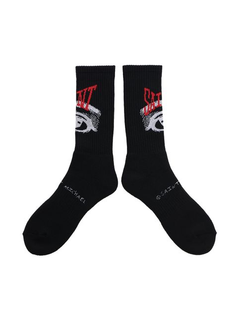SM-S22-0000-101 / SOCKS / EYE / ORANGE / ソックス アイ   (ブラック)