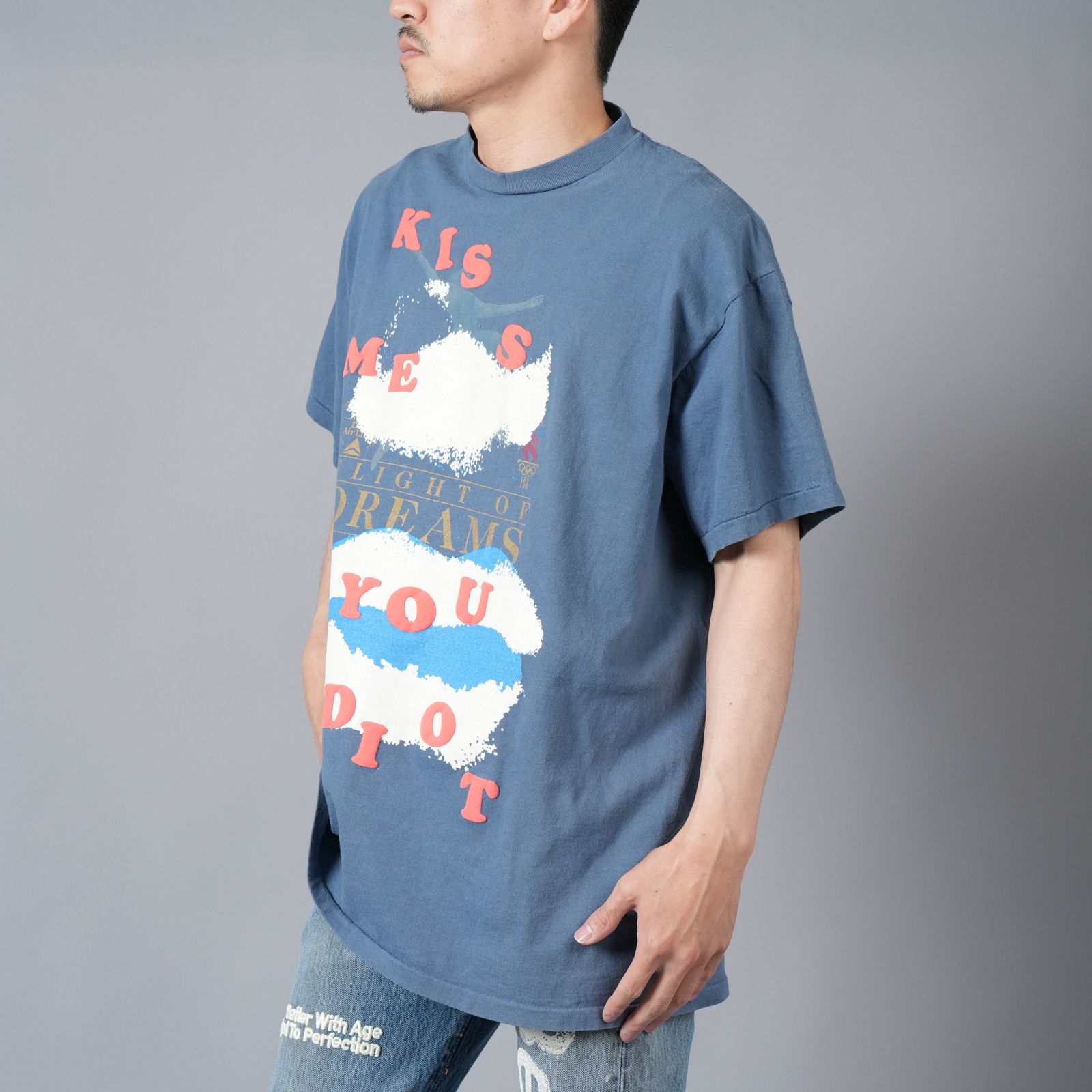 Kissing Idiots Tee / キシング イディオツ Tシャツ [Lサイズ] (ブルー)
