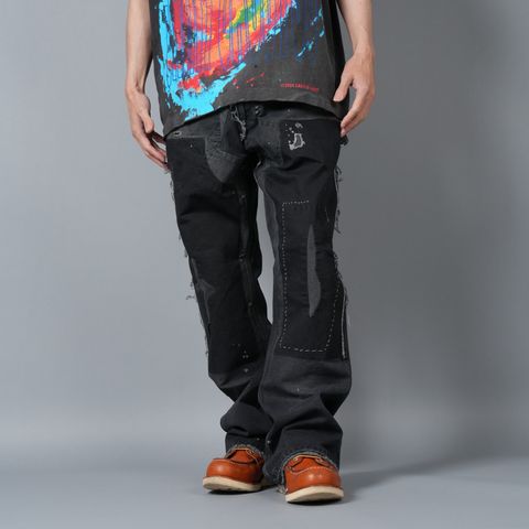 【残りわずか】SM-YS1-0000-067 / DOUBLE KNEE / DACK / BLACK / ダブルニー ワークパンツ (ブラック)