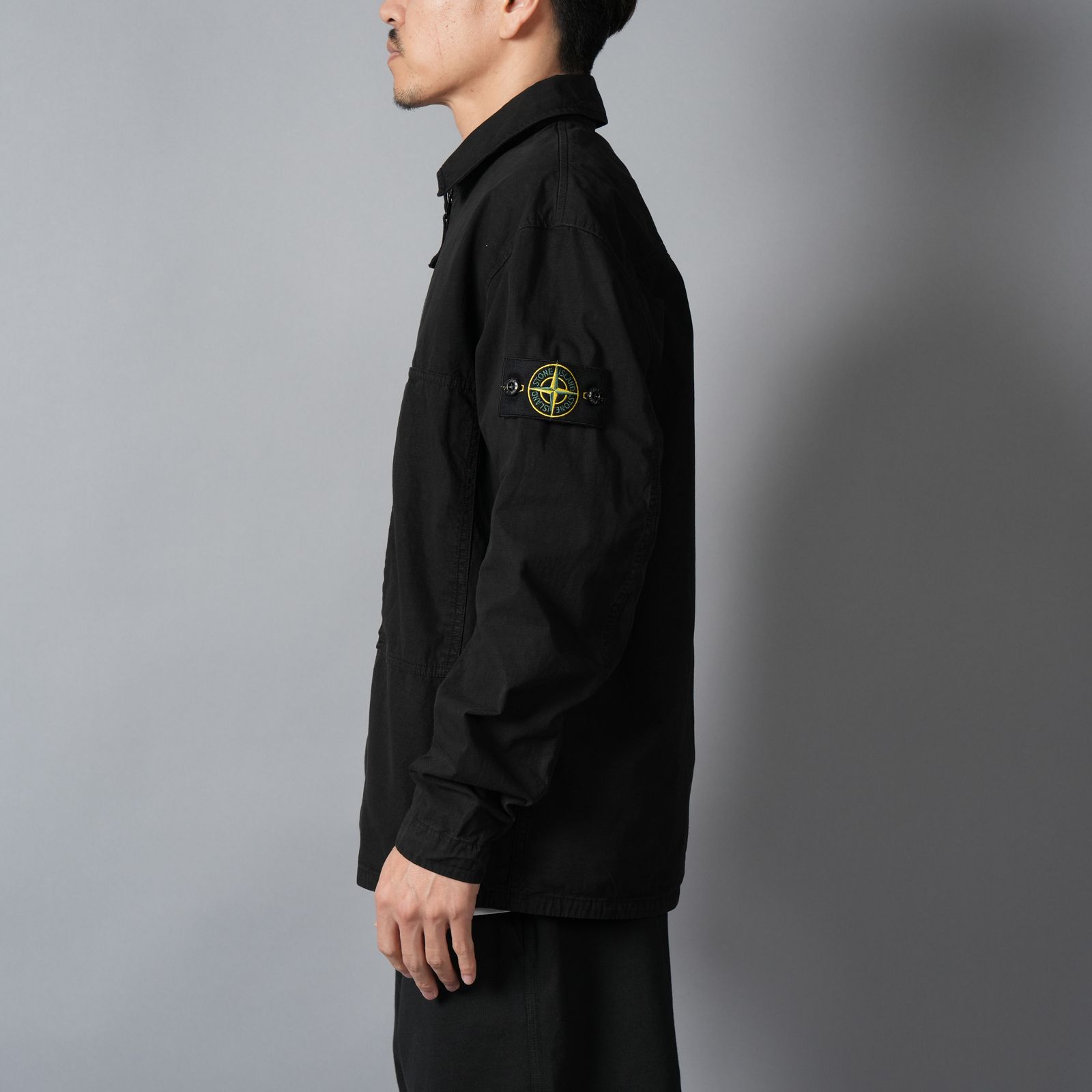 1200005 / MERCERISED ORGANIC COTTON RIPSTOP / オーバーシャツ(ブラック)
