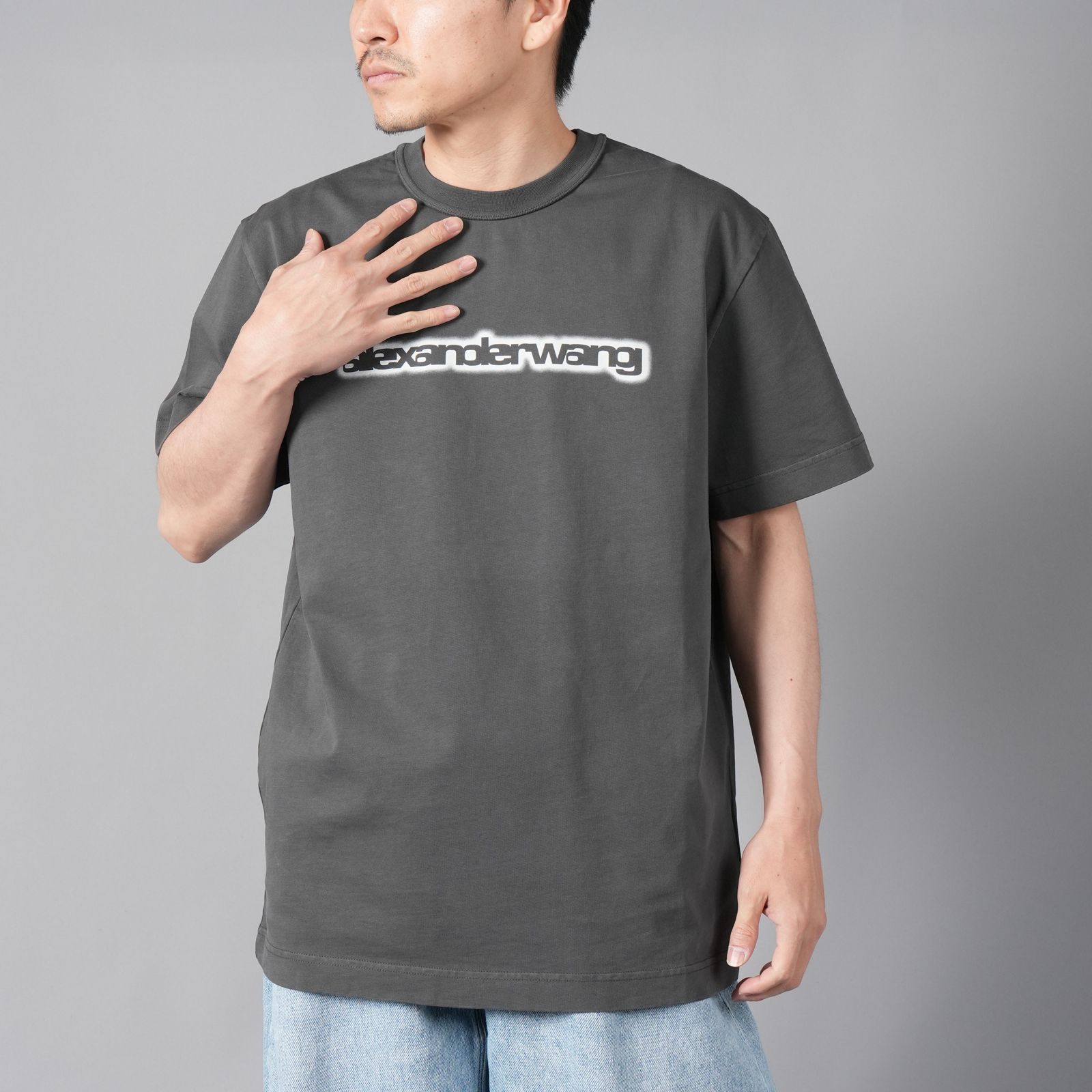 Alexander Wang アシッドウォッシュジャージークロップTシャツ XS