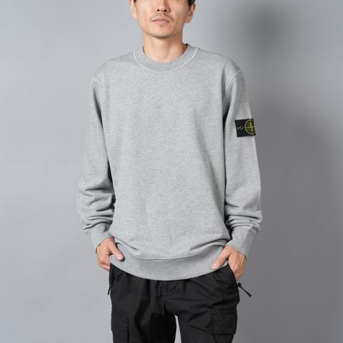 【ラスト1点】【定番商品】 63051 / BRUSHED COTTON FLEECE / トレーナー / クルーネックスウェット 【ガーメントダイ】  (グレー)