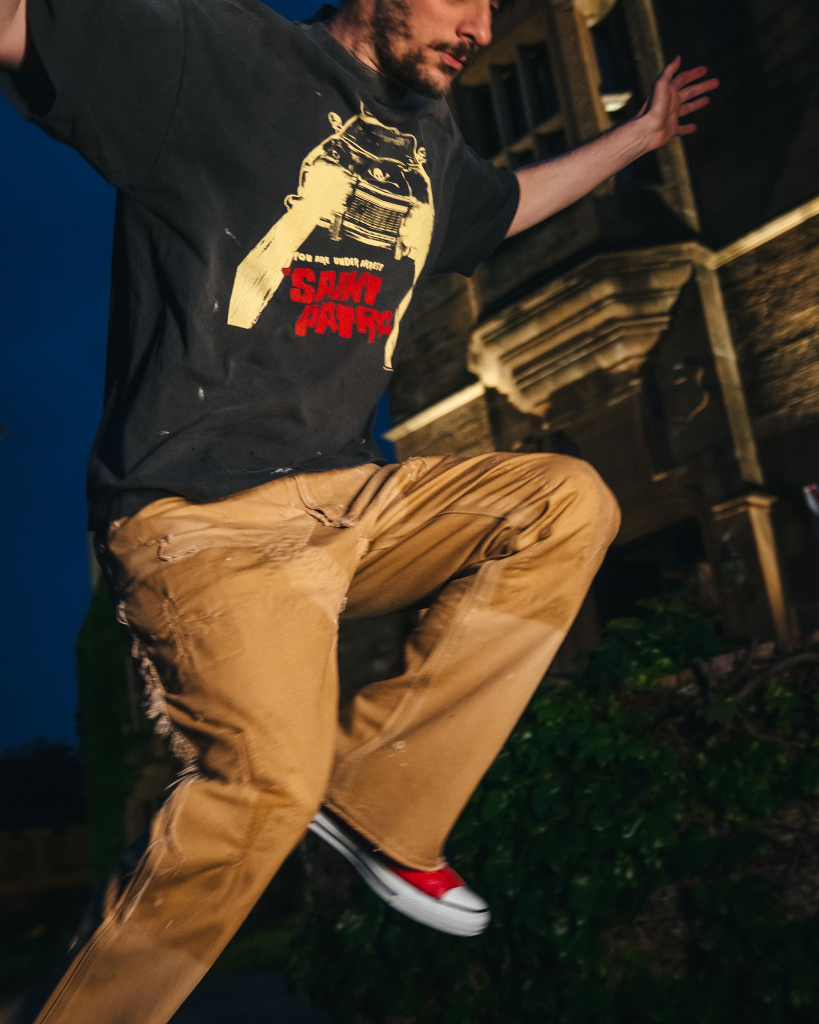 【ラスト1点】SM-HR1-0000-017 / SS TEE / SAINT PATOROL / BLACK / Tシャツ (ブラック)