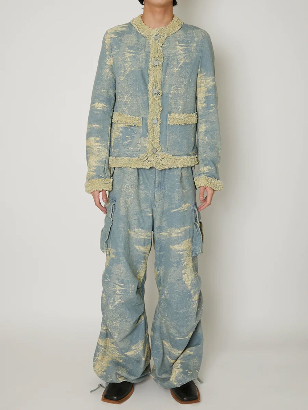 ジャケット・アウター taakk SHRINK QUILTING COLLARLESS JACKET TAAKK - 【ラスト1点】 COLLARLESS JACKET / カラーレス