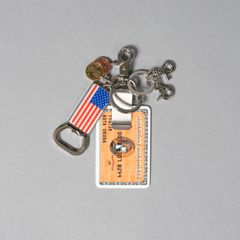 MONEY CLIP KEYRING (STELL) / マネークリップキーリング (シルバー/オレンジ)