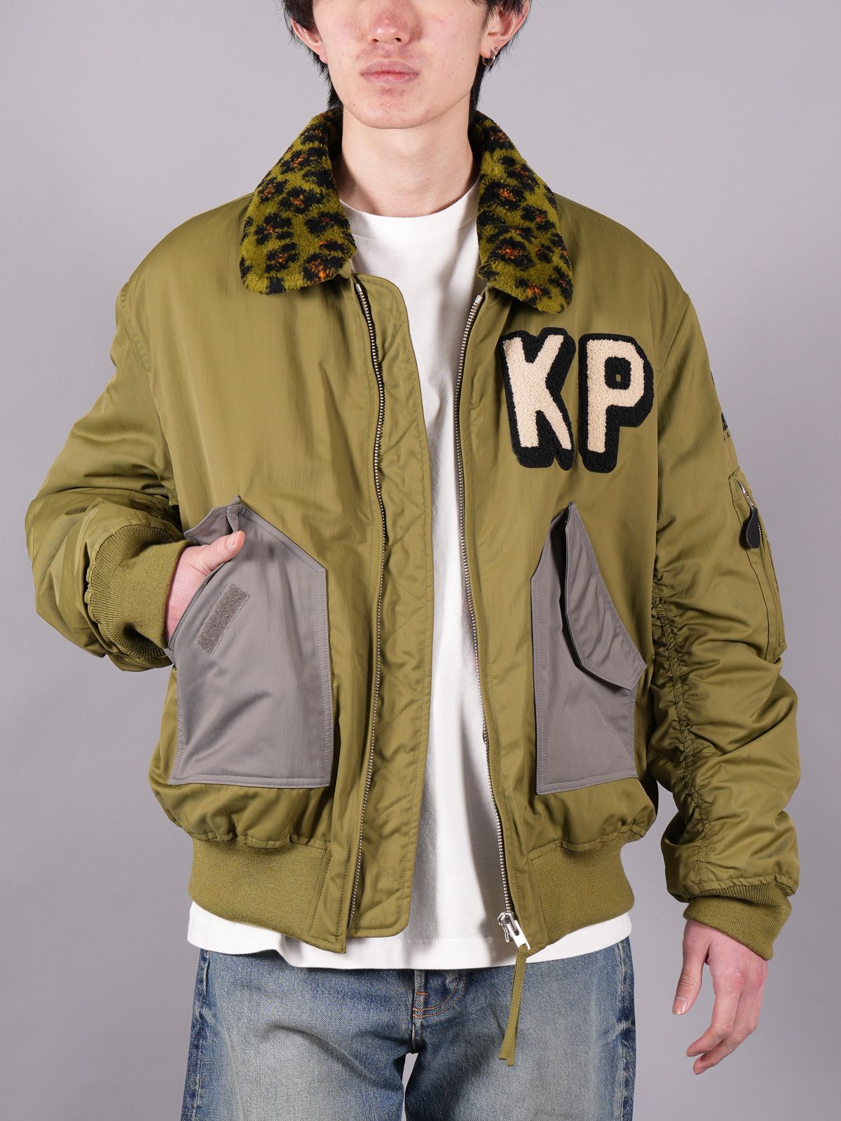 美品 ケンゾー KENZO NYLON BOMBER JACKET MA-1