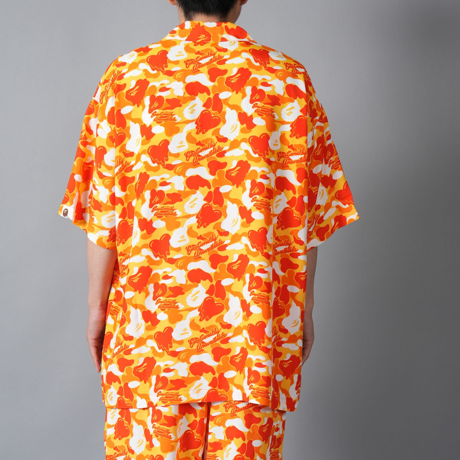 【コラボ】EU-MK8-0000-C01 / EU APE ALOHA SHIRT / ORANGE / シャツ (オレンジ)