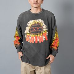 【残りわずか】SM-YS1-0000-015 / LS TEE / LIVE IN HELL / BLACK / ロンT・カットソー  (ブラック)