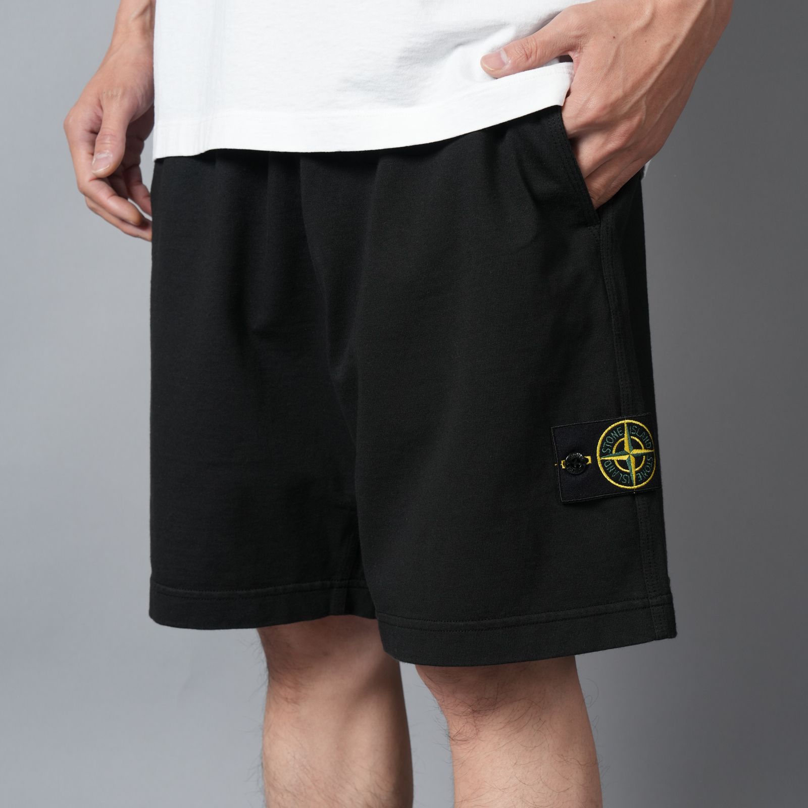 6200009 / BRUSHED ORGANIC COTTON FLEECE / スウェットショーツ(ブラック)