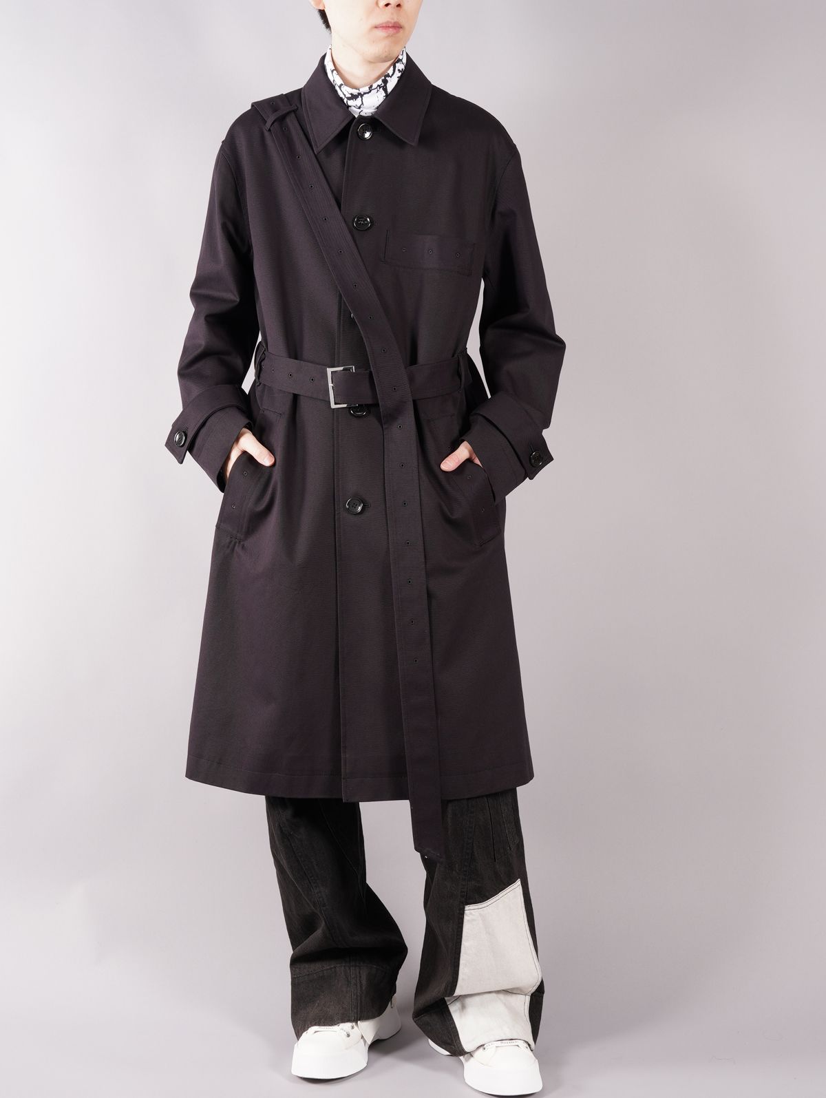 表地綿100%【20AW】 YUKI HASHIMOTO SINGLE TRENCH COAT