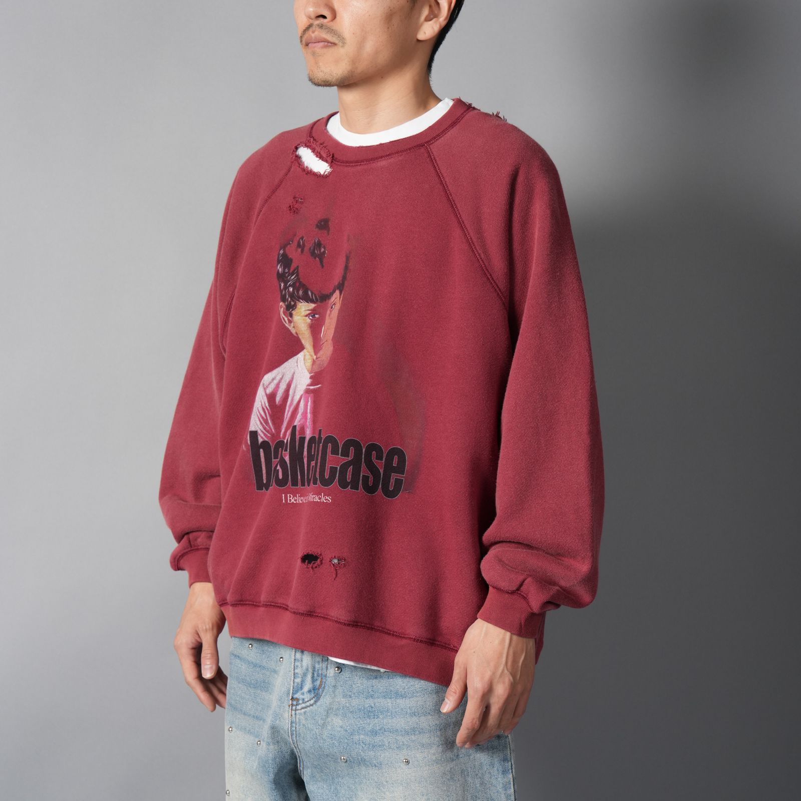 【残りわずか】MIRACLE, crewneck / クルーネックスウェット ・ トレーナー (レッド)