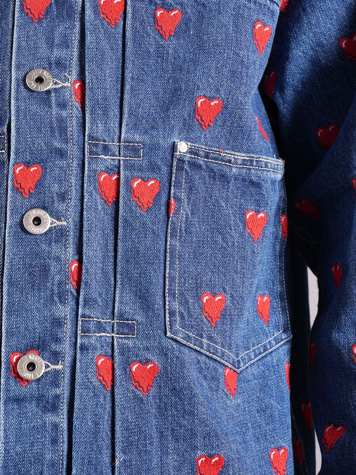 EU LOGO PATTERN DENIM JACKET  / デニムジャケット (インディゴ)