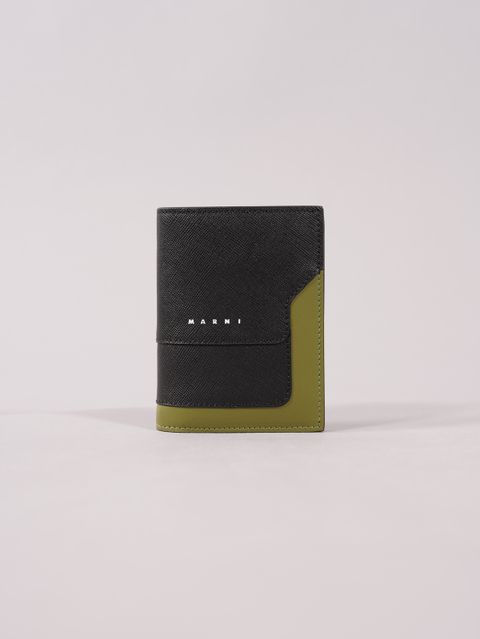 【ラスト1点】サフィアーノカーフスキン バイフォールドウォレット / 2つ折り 財布 / グリーン・ブラック・ブルー / TRUNK COLLECTION / メンズ