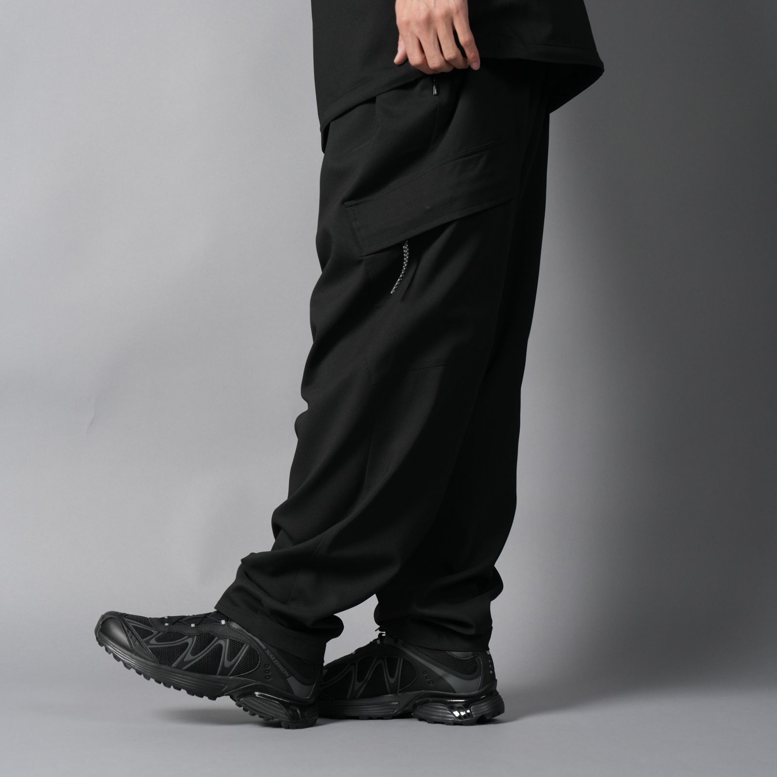 【GHOST】WOVEN WATER-REPELLENT TWO TUCK NINJA PANTS / ニンジャパンツ(ブラック)