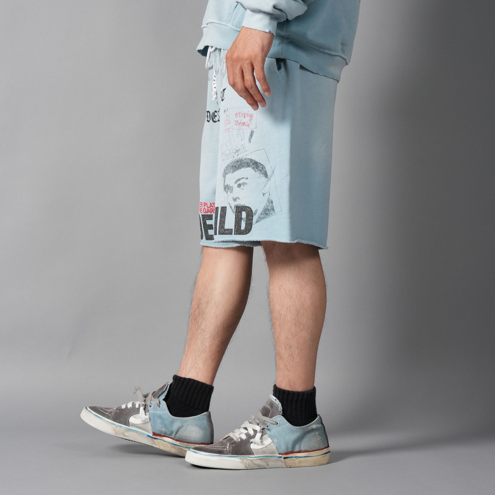 BOBBY DRISCOLL SWEAT SHORT / スウェットショーツ (ブルー)