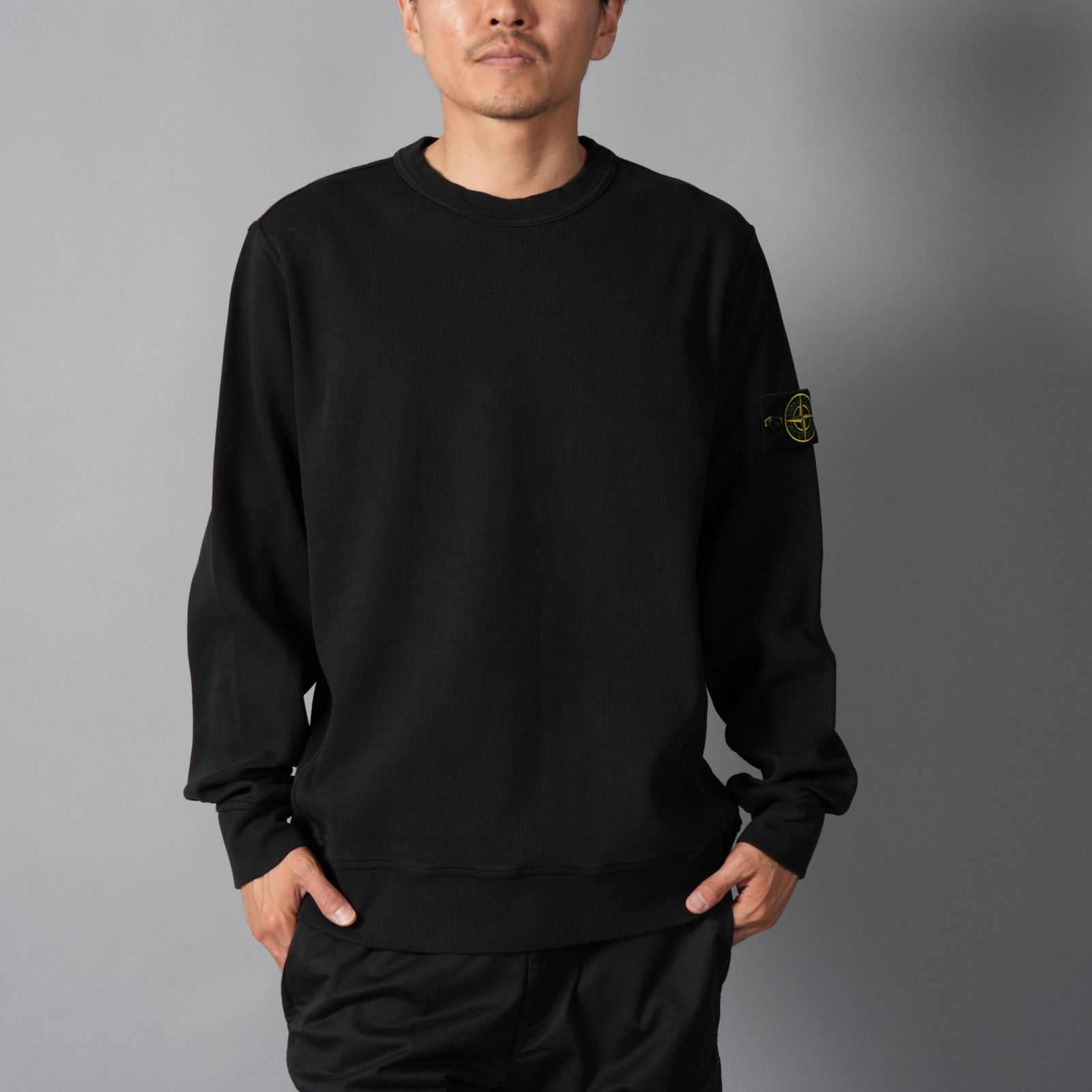 6100017 / ORGANIC COTTON INTERLOCK  / クルーネックスウェット(ブラック)