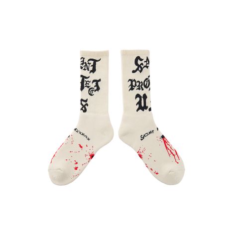 【ラスト1点】[8月10日(土)10時発売!!] SM-YS1-0000-105 / SOCKS / SAINT PROTECT  / ECRU / ソックス  (エクリュ)