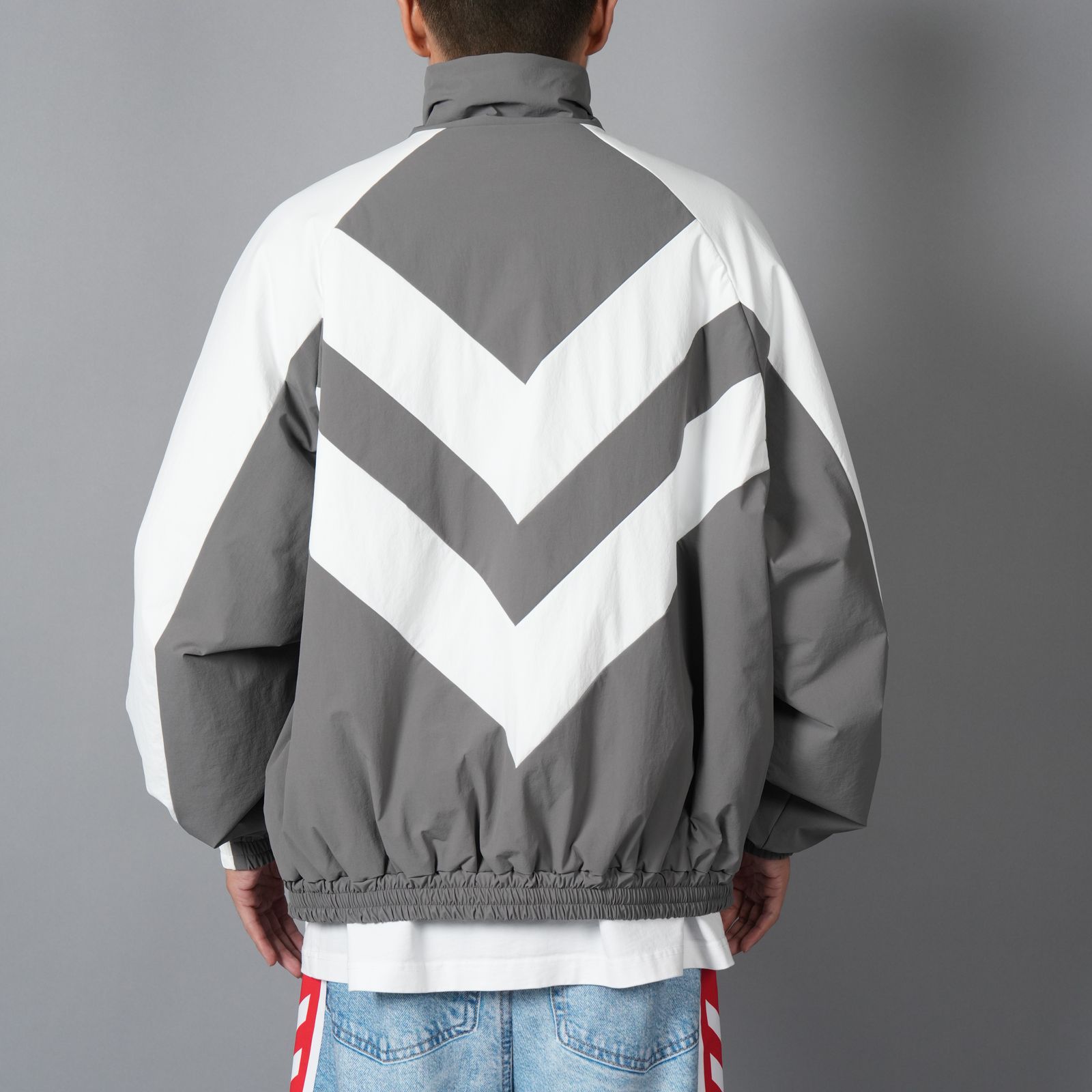 【ラスト1点】CORDURA CHEV PUFF JACKET / パフジャケット (グレー/ホワイト)