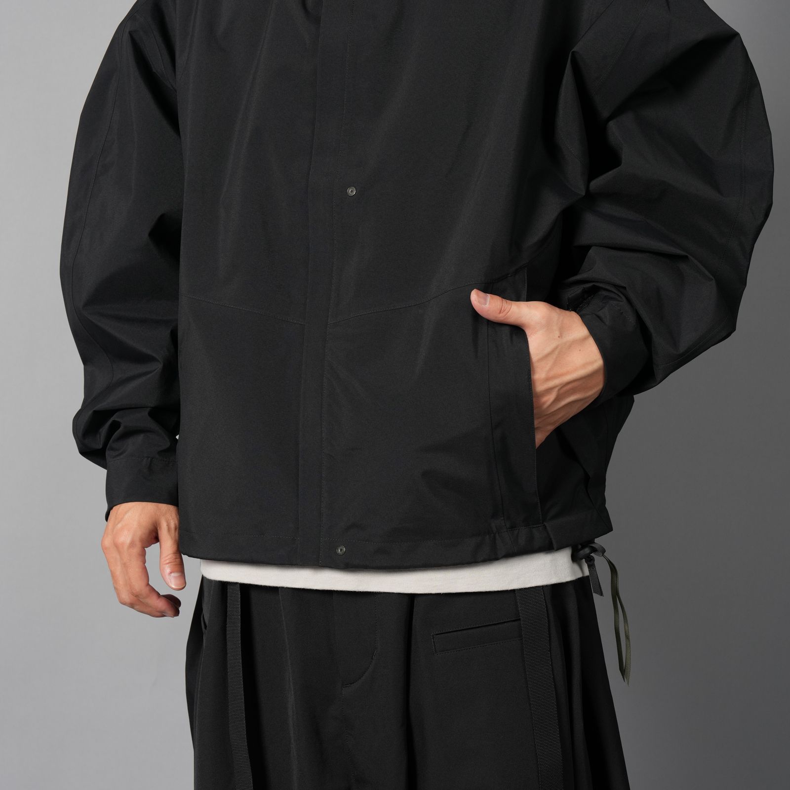 J129-GT / 3L Gore-Tex jacket  / ナイロンジャケット[ウルトラワイドフィット][プロシェル](ブラック)