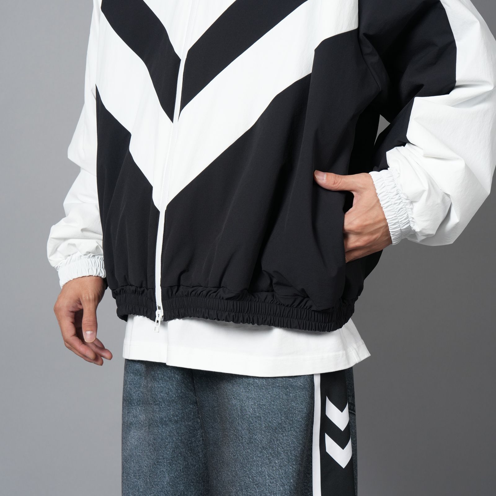 CORDURA CHEV PUFF JACKET / パフジャケット (ブラック/ホワイト)