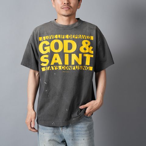 SM-MK8-0000-004 / SS T-SHIRT / GOD SAINT / BLACK / Tシャツ (ブラック)