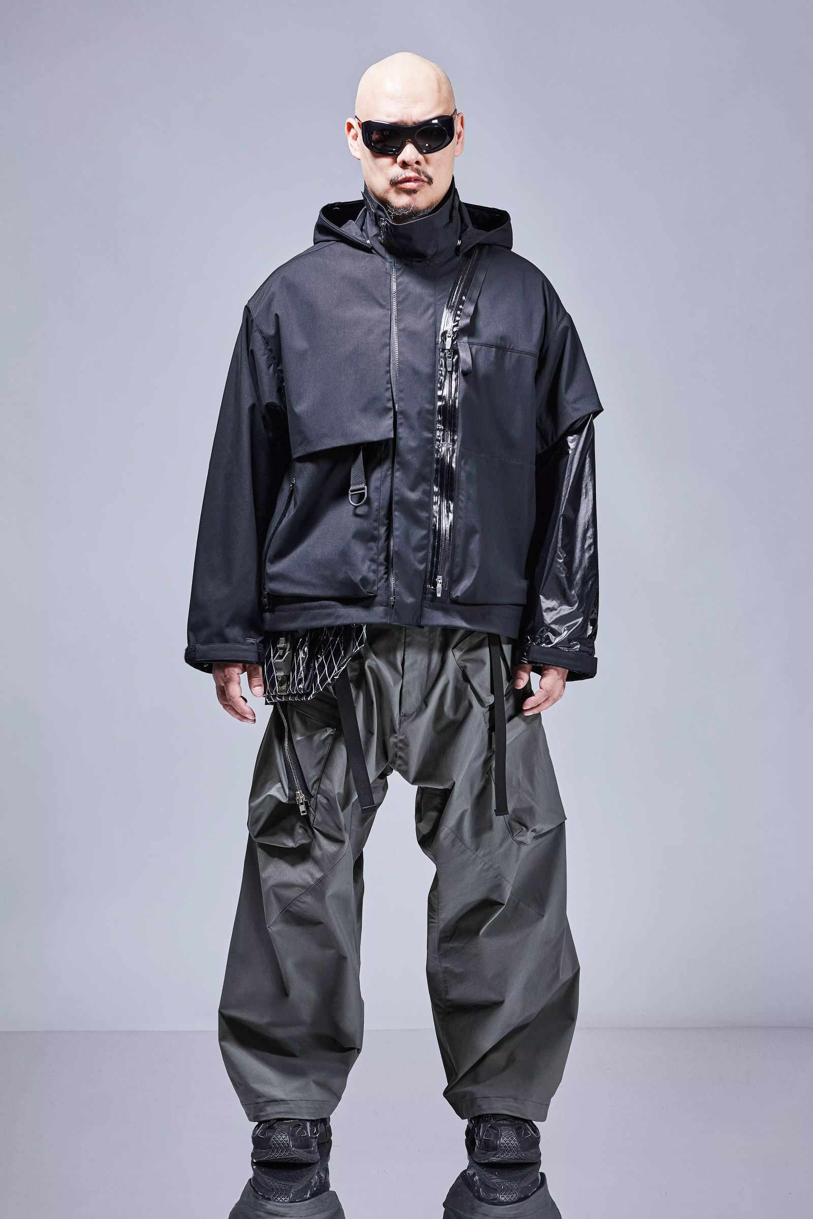 【ラスト1点】J115K-E / Encapsulated Nylon Interops Jacket Gen. 1 / エンキャプスレイテッド ナイロン インターロプス ジャケット  [ワイドフィット] (ブラック)