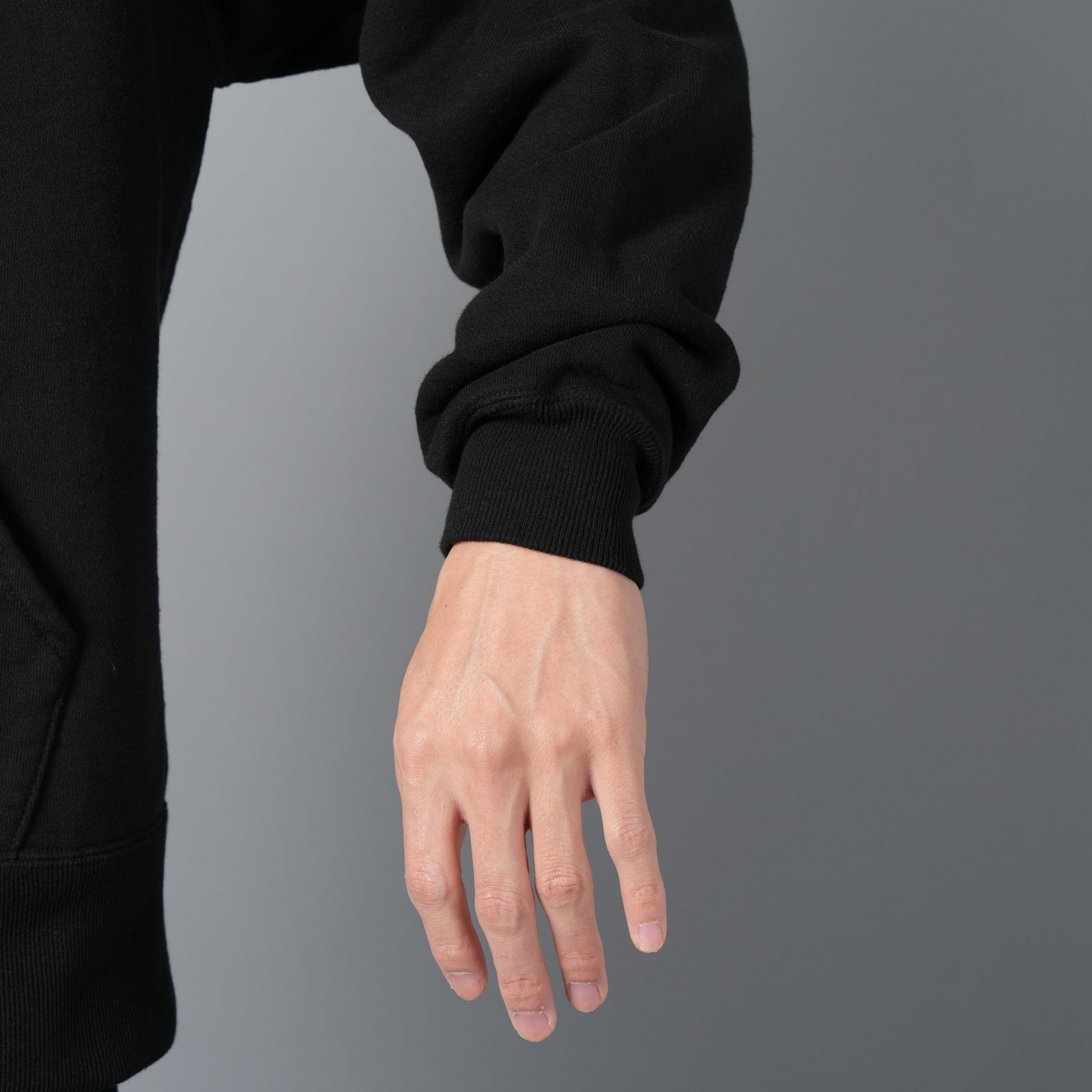 【ラスト1点】SM-HR8-0000-047 / HOODIE / RIBON SAINT / BLACK / プルオーバーフーディー・パーカー (ブラック)
