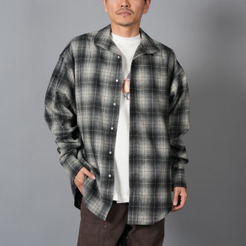 【限定】Basicks x Pendleton x DELUXE / Shadow Check Shirt / シャドウ チェックシャツ (ブラック)