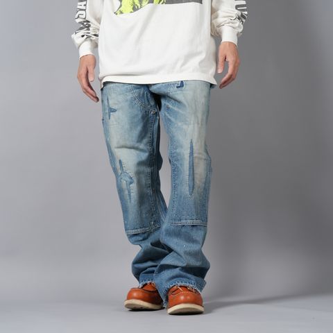 【ラスト1点】SM-YS1-0000-066 / DOUBLE KNEE / DENIM / BLUE / ダブルニー デニムパンツ (ブルー)