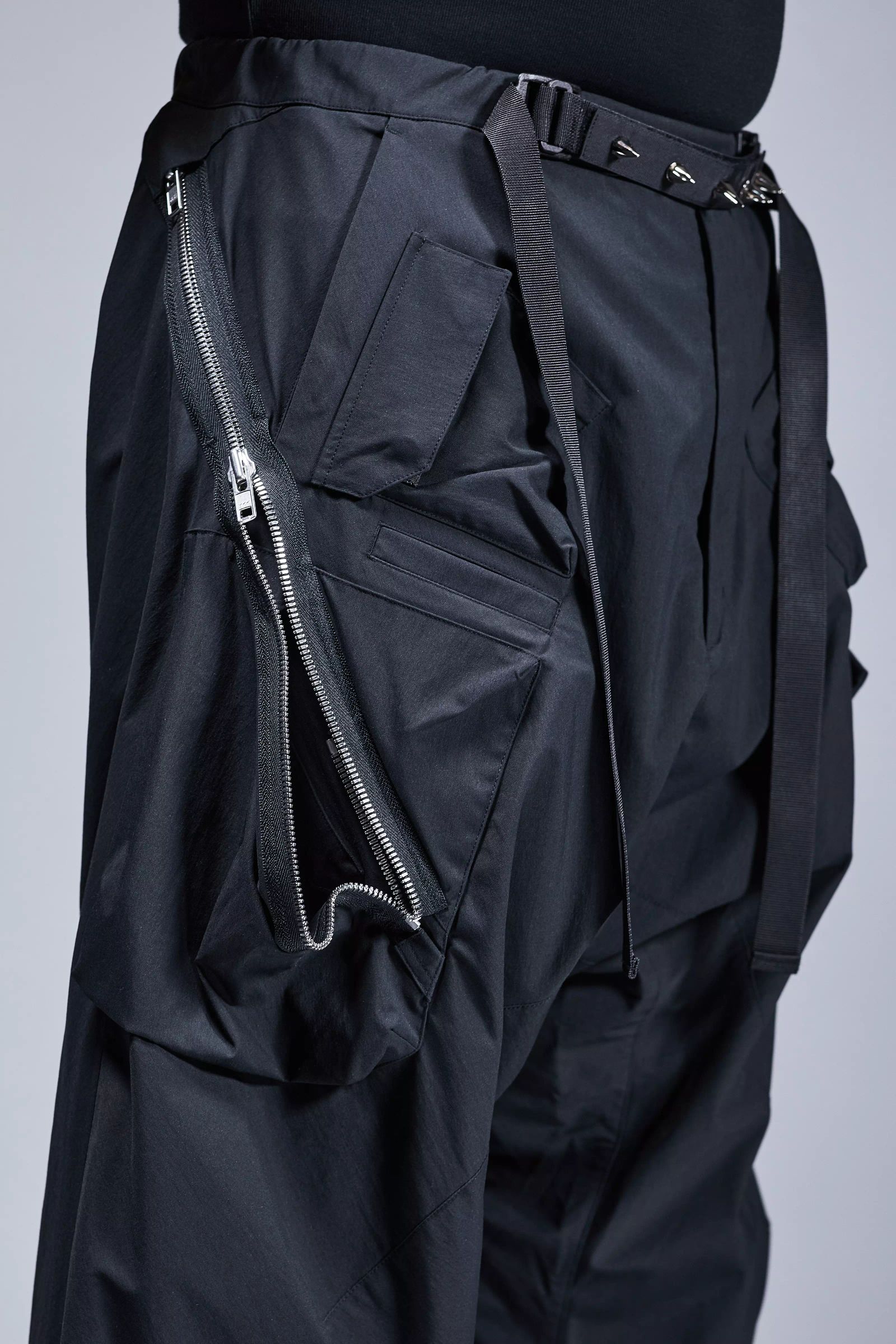【ラスト1点】P30AL-E / Encapsulated Nylon Ultrawide Drawcord Cargo Trouser Gen. 1 / ナイロン ウルトラワイド ドローコード カーゴトラウザー [ウルトラワイドフィット](ブラック)