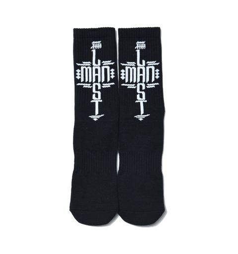 【ラスト1点】CROSS LOGO SOX / クロスロゴソックス (ブラック)