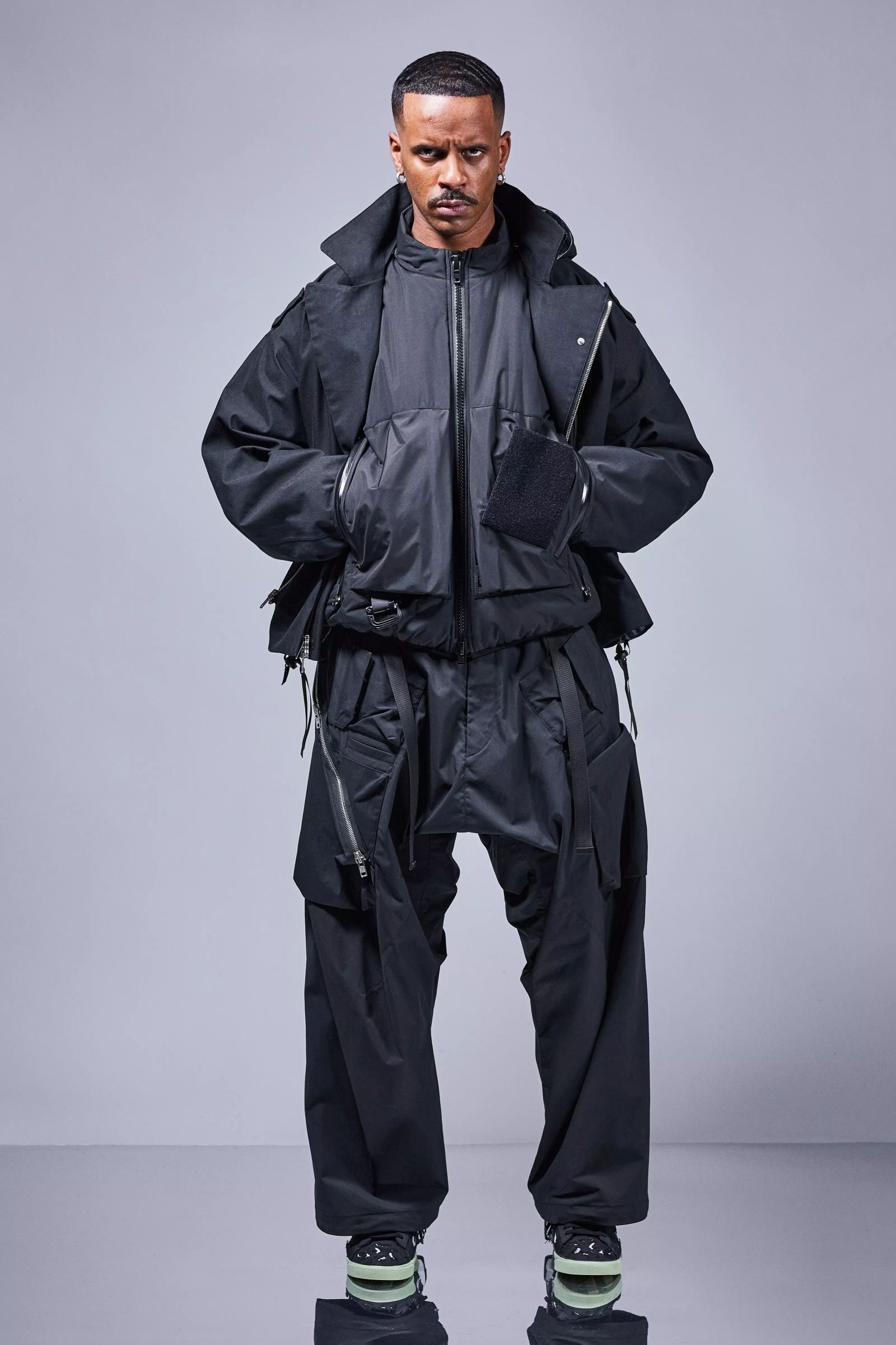 J68W-BQ / 3L Rider Jacket Gen. 1 / ライダージャケット / ナイロンジャケット[ワイドフィット](ブラック)