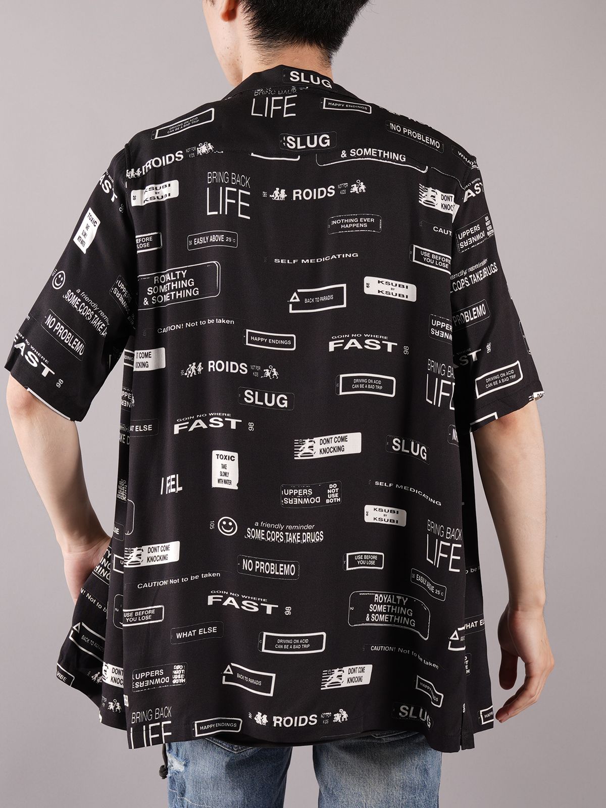 【ラスト1点】YOU HAVE BEEN WARNED RESORT SS SHIRT / ユー ハブ ビーン リゾート シャツ(ブラック)