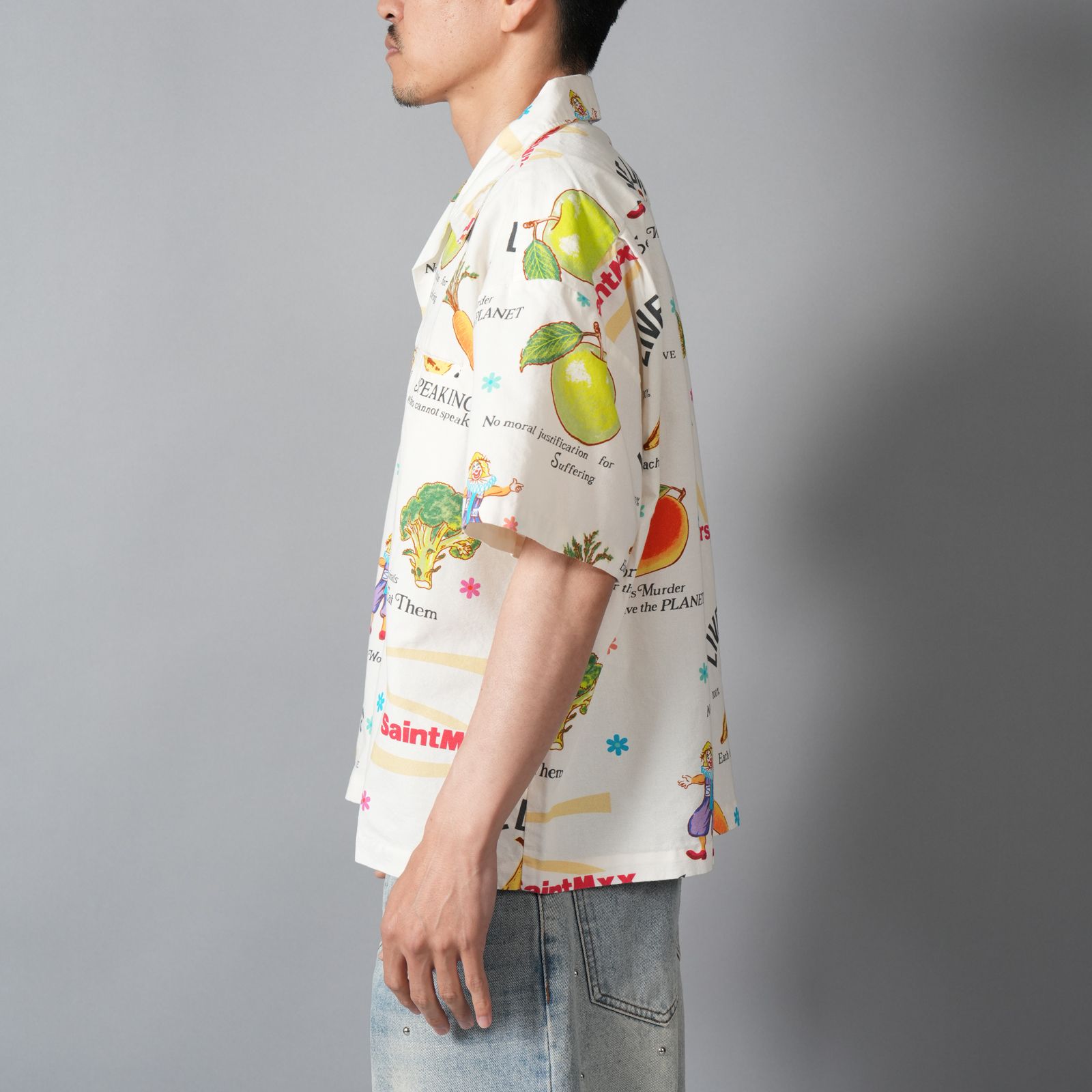 【コラボ】SM-MK8-0000-C10 / SW_OPEN COLLAR SHIRT / WHITE / オープンカラーシャツ  (ホワイト)