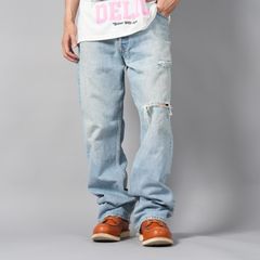 BASICKS x Vintage Levi's Heart Pocket Damage Denim / ハートポケットダメージデニム [36インチ] (ブルー)