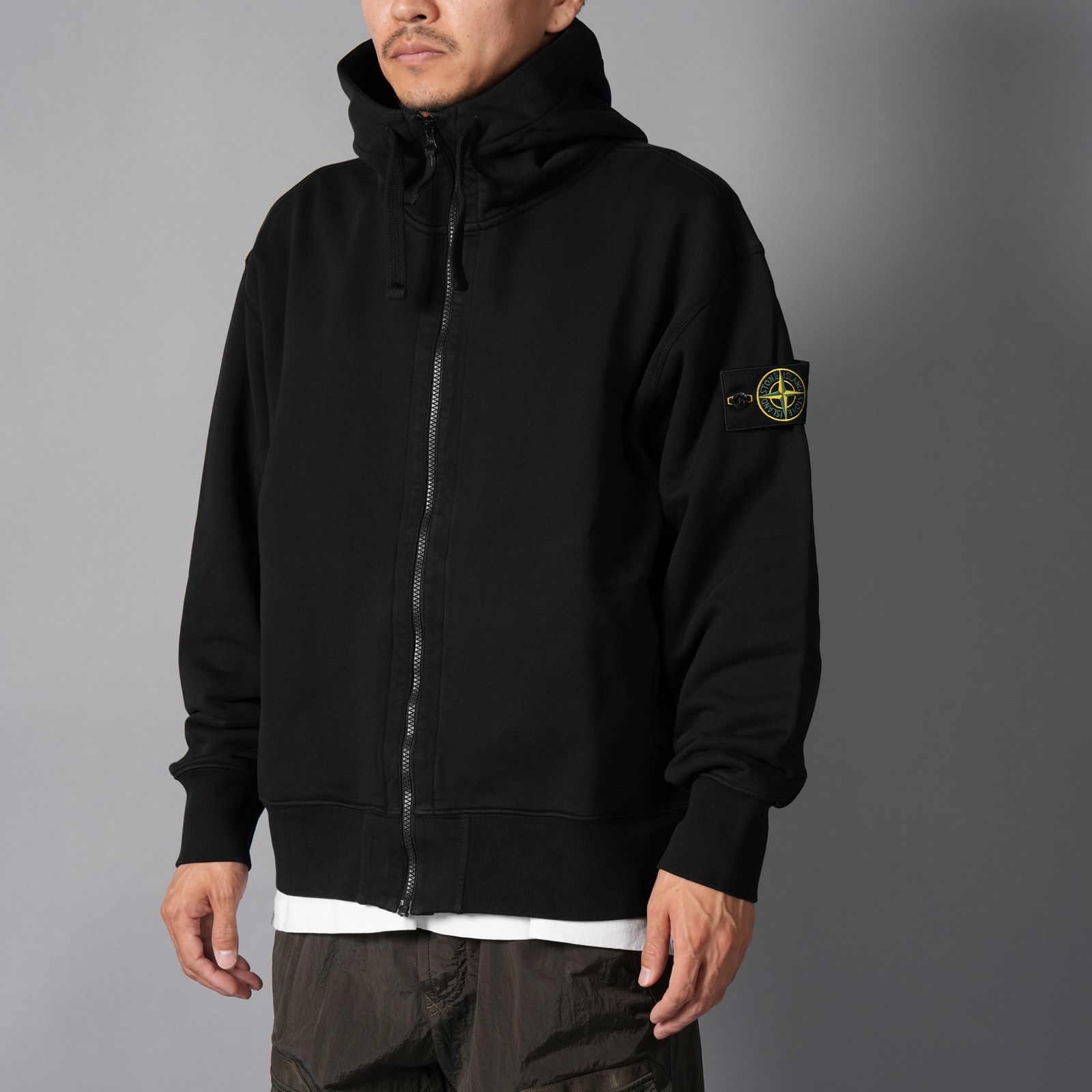 6100009 ORGANIC COTTON FLEECE / コットンフリース / ジップパーカー (ブラック)
