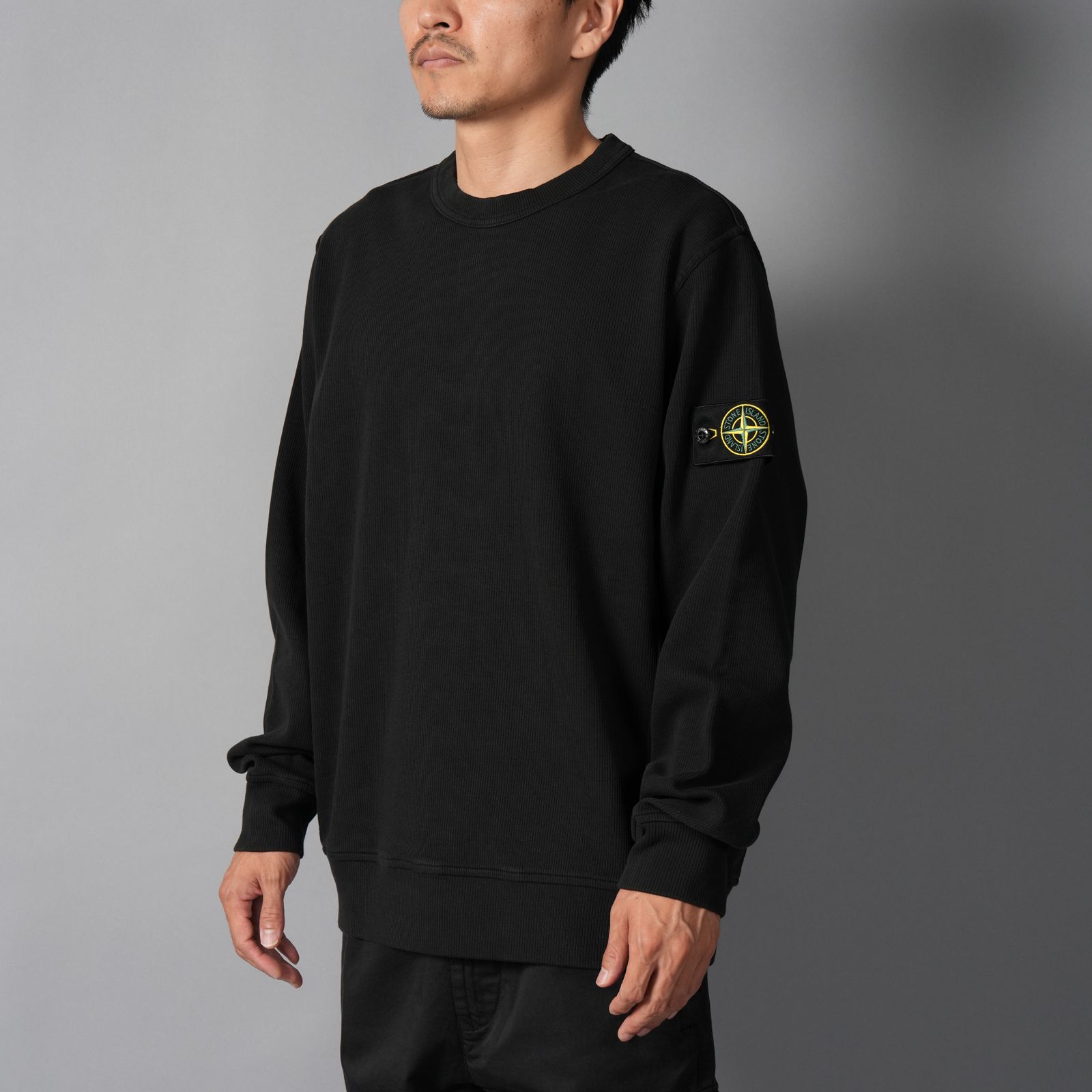 6100017 / ORGANIC COTTON INTERLOCK  / クルーネックスウェット(ブラック)